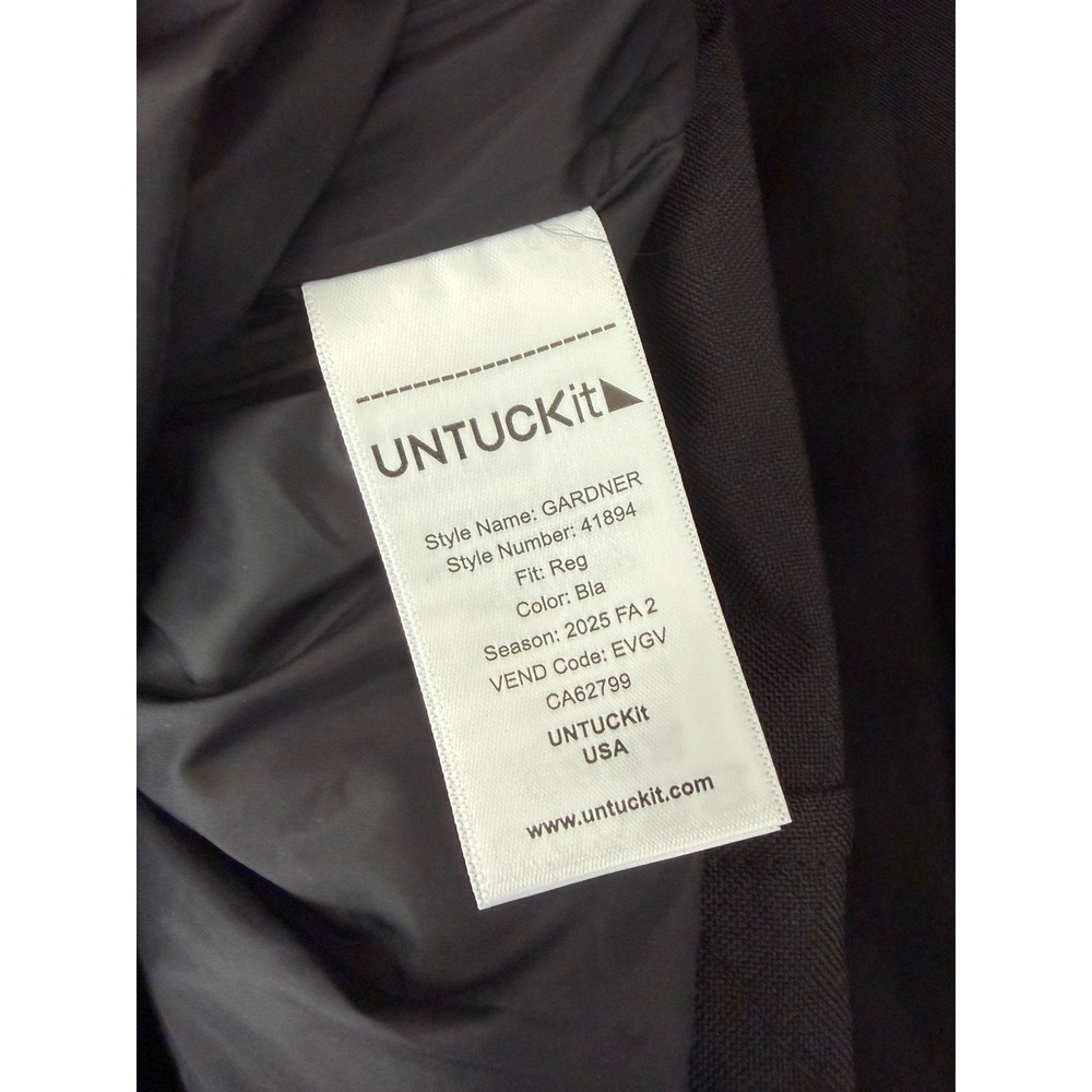 UNTUCKit Gardner Jacket Men XL Black Quilted Full Zip Mock Neck Fall Winter Cozy - Picture 6 of 8